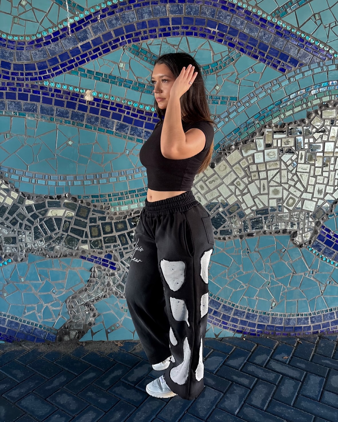 Vision Contrast Patchwork Sweatpants